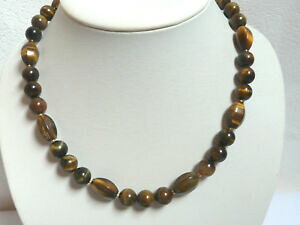 yzWG[EANZT[ ^CK[ACACt@RYZ``F[Vo[S[fobNocchio di tigre falchi occhi 46 cm catena 9 mm sfere 925en argento fibbia dorato