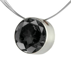 yzWG[EANZT[ mXeXg[[WRjmelano rimorchio in acciaio inox 20 mm con zirconi nero profondo 01p4067 nero