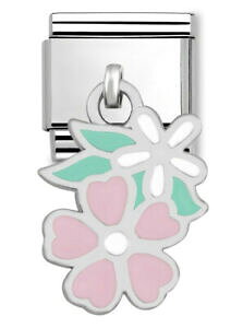 yzWG[EANZT[ IWiNVbNm~l[gsNzCgt[hbv`[originale nomination classic rosa e bianco fiore goccia fascino 33180510  2900