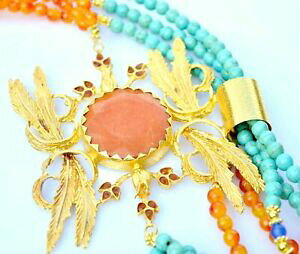 yzWG[EANZT[ ACX^[RCYAK^p[lbNXbLS[hZ~vVXnhaylas turchese agata collana di perleplaccato oro semi preziosi gemstonehand