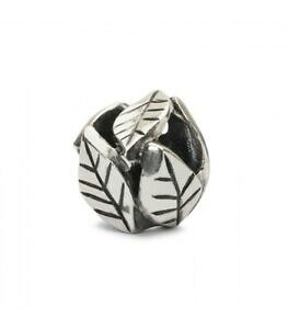 �y���������z�W���G���[�E�A�N�Z�T���[ �g���[���r�[�Y�r�[�Y�I���W�i��trollbeads bead in argento foglie al vento tagbe10208 originale