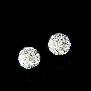 yzWG[EANZT[ n[tXtBA?CXtXL[NX^VvuChEFfBOCO08cm 8mm mezza sfera ~ in swarovski cristallo simple sposa matrimonio orecchini