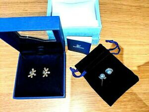 yzWG[EANZT[ ????TCXtXL[COZbg?????? ?? autentico firmato orecchini swarovski due serie ?? ??