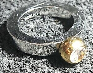 �y���������z�W���G���[�E�A�N�Z�T���[ �~�l�����@�G�h�u���b�h�����O�T�C�Y�~�����[�g��anello edblad minerva; dimensioni piccolo, 168mm; colore argento con un cristallo di grandi dimensi