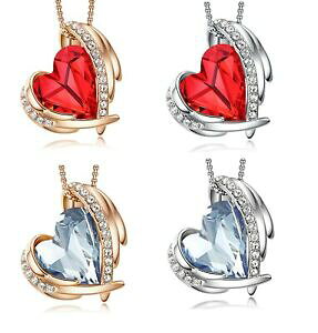 yzWG[EANZT[ n[gy_gXtXL[NX^lbNXcollana con ciondolo a forma di cuore e realizzati con cristalli swarovski spedizione gratuita