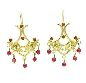 yzWG[EANZT[ ACXR[bhCOS[hbLZ~vVXWFXg[nhChaylas rosso corallo orecchini 21ct placcato oro semi preziosi gemstoneha