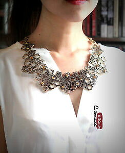 yzWG[EANZT[ A[glbNXA[fRV^bNobNgBe[WIWiS[fNXcollana arte deco sottile metallico barocco retro vintage origi