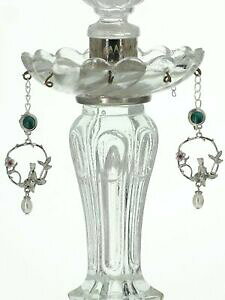 yzWG[EANZT[ COVo[NbvO[bh^p[orecchini clip argentato verde rosso metallo perle uccello fiori matrimonio qd4