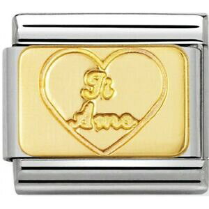 yzWG[EANZT[ m~l[gNVbNS[heBAfBeBJ`[nomination classic gold segni inciso ti amodimentica dimentica charm 03012102 rrp  2000