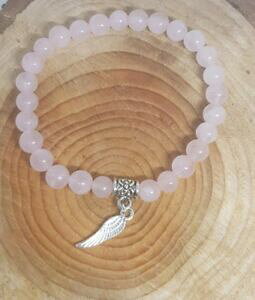 �y���������z�W���G���[�E�A�N�Z�T���[ �N�H�[�c���[�Y�A���_���W�F���u���X���b�g�`���[��x 4 quarzo rosa ali dangelo bracciale con charm 17cm