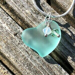 yzWG[EANZT[ KXX^[OVo[n[glbNXXl[N`F[O[sea vetro siato collana cuore in argento sterling serpente catenaautunno 16 verde