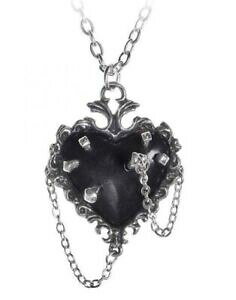 【送料無料】ジュエリー・アクセサリー イングランドハートネックレスブラックペンダントゴシックブードゥーalchemy englandstrega cuore collana, ciondolo nero pugnalato gothic evil voodoo
