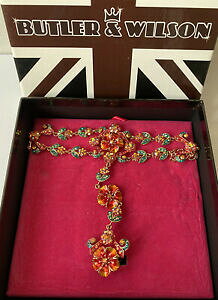 yzWG[EANZT[ og[EB\NX^t[OuXbg{bNXbutler amp; wilson bamp;w firmato colorato cristallo fiore bracciale anelloboxed