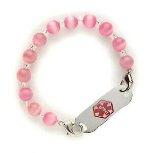 �y���������z�W���G���[�E�A�N�Z�T���[ �t�@�b�V�����A���[�g�X�e�����X�A�N�����s���N�p�[���u���X���b�gfashion alert acciaio inox id medico acrilico rosa 191cm perlina bracciale