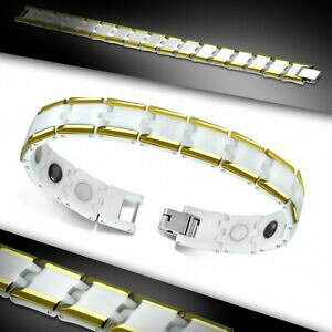 yzWG[EANZT[ zCgZ~bNW[WuXbggjpT[12mm braccialetto magnetico da maglie in ceramica bianca 2 toni panther