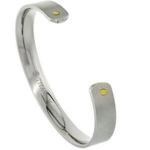 �y���������z�W���G���[�E�A�N�Z�T���[ �`�^�j�E���u���X���b�g�}�b�g12mm titanio piatto bracciale rigido color oro pallini fine, opaco finire comodi