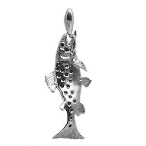 yzWG[EANZT[ Vo[X^[OAgeBbNT[tBbVy_gAJ{bNXargento sterling atlantico salmone pesce 3d ciondolo, prodotto in usa, 18 box