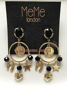 yzWG[EANZT[ ??~[hS^tHwbhAIEuRXtB[hEhRAvbg?? meme london gota folheado a ouro 18k brincos flaviedourado com preto raro