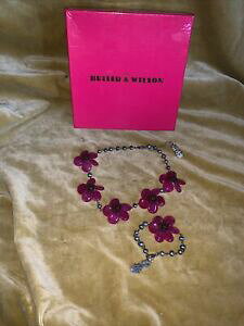 yzWG[EANZT[ og[EB\sNt[O[uXbgp[lbNXbutler and wilson grigio fiore rosa con bracciale e collana di perle