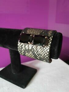 �y���������z�W���G���[�E�A�N�Z�T���[ �e�b�h���b�V�X�l�[�N�G�������{�v���b�g�h�E���h�v���g�N���X�^���f�N�[���v�j��ted rossi nyc snake em relevo pretodourado e preto cristal de couro punho