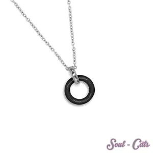 yzWG[EANZT[ ubNX`[Z~bNlbNXy_gun bella ciondolo collana ceramica in acciaio nero