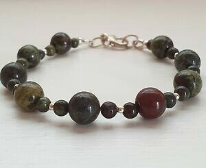 yzWG[EANZT[ hSwIg[vVo[X^[OnhChuXbgNtg}Vbvdragon eliotropio 925 argento sterling braccialeartigianale fatto a mano 75