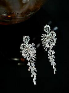 yzWG[EANZT[ CO{EzCgS[horecchini prua fiocco farfalla sottile e oro bianco cz matrimonio g 1 10