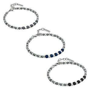 �y���������z�W���G���[�E�A�N�Z�T���[ �����Y�u���X���b�g�{�b�J�f���L���[�ubracciali da uomo boccadamo man abr498 in acciaio 316l con cubi colori vari