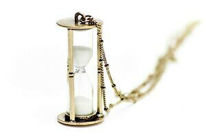 yzWG[EANZT[ uY~ju`F[clessidra catena catena clessidra miniblings 5cm corre con sabbia orologio timer 80cm bronzo