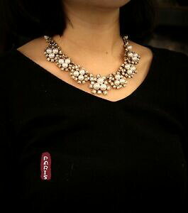 yzWG[EANZT[ A[fRp[^bNt[gCAOpNBe[WIWicollana arte deco perle fiore metallico triangolo punk vintage originale qt 10