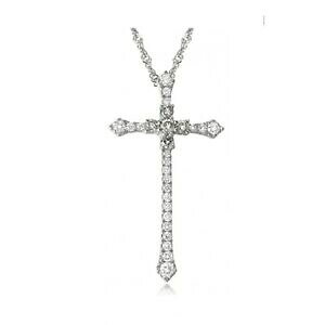 yzWG[EANZT[ X^[O\bhVo[TeBNXV[gy_glbNXcollana corto pendente croce ras del collo argento sterling massiccio 925 cz cy1
