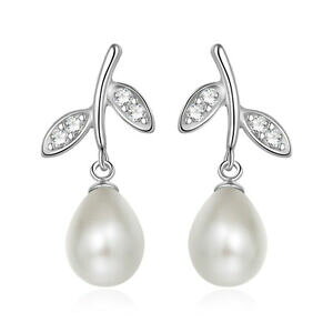 【送料無料】ジュエリー・アクセサリー スターリングシルバーイヤリングホワイトドロップシートorecchino argento sterling 925 perle coltivazione goccia bianco foglio tz2 b45