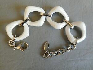 yzWG[EANZT[ [^XuXbgOetFOAVGAlIZbNuVlotus bracelet gourmette femme gris acier anneaux ceramique blanche woman