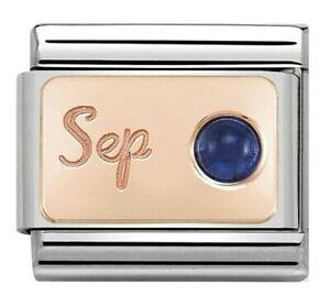 �y���������z�W���G���[�E�A�N�Z�T���[ �N���V�b�N���[�Y�S�[���h�T�t�@�C�A�`���[���m�~�l�[�g��nomination classic rose gold september sapphire charm 43050809 rrp ��3500