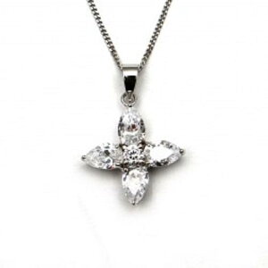 yzWG[EANZT[ Zbgy_glespree argento e cz set fiore ciondolo