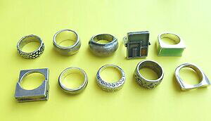 yzWG[EANZT[ bgoOXN[^[G^AWFeeCfBtFgf[Ylot 10 bagues scooter en metal argente taille 52 differents modeles av2