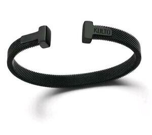 yzWG[EANZT[ NgbVuXbgubNX`[kulto bracciale mesh acciaio nero espandibile kkman44