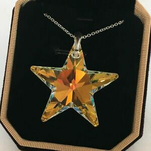 yzWG[EANZT[ Vo[XtXL[NX^X^[lbNXy_g925 argento swarovski elements grandi 40mm cristallo stella collana ciondolo ab regalo