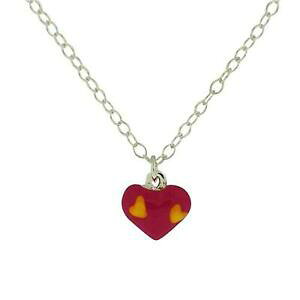 yzWG[EANZT[ gbNK[YVo[X^[OsNlbNXn[gy_gtoc ragazze argento sterling rosa gonfio collana con pendente a cuore 381cm