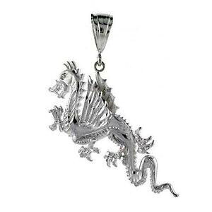 yzWG[EANZT[ OX^[OVo[hSy_g108 grammi sterling argento drago ciondolo