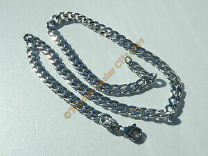 yzWG[EANZT[ `FCRA[}COAWeAVG`NCJchaine collier 50 cm maille gourmette argente acier chirurgical inoxydable 6 mm