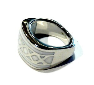 �y���������z�W���G���[�E�A�N�Z�T���[ �r�W���[�o�O�A�V�G�X�`�[���G�}�C���e�[�������Obijou bague acier s steel emaille taille 58 ring