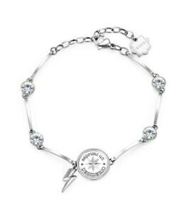 �y���������z�W���G���[�E�A�N�Z�T���[ �u���X�E�F�C�`���N���X�`�[���u���X���b�g�V���o�[�f�U�C�Abracciale brosway chakra acciaio 316l bhkb041 desiderio silver