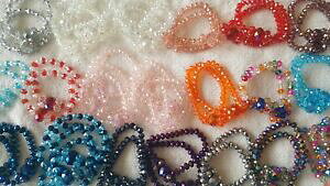 �y���������z�W���G���[�E�A�N�Z�T���[ �K���X�u���X���b�glotto 50 pz in vetro cristallo colore misti braccialetti elasticizzatinuovo allingrosso