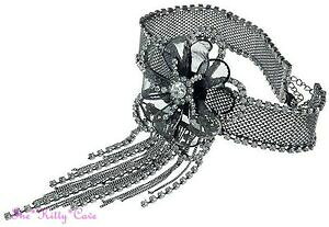 yzWG[EANZT[ ubNMcr[[Xlbg[Nt[`[J[lbNXnero decorativo gatsby pizzo rete fiore sposa girocollo collana con