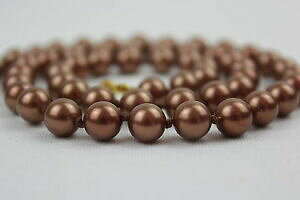 yzWG[EANZT[ VFp[J[r[Ynhmbgp[lbNXshell pearl colore rame perline 8mm 22 hand knotted 8 mm rame perla collana