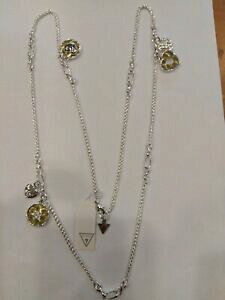 yzWG[EANZT[ QXWG[XlbNXy_gguess jewels collana laccio 90cm con ciondoli alternati ubn11142 nuova