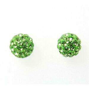 �y���������z�W���G���[�E�A�N�Z�T���[ �g�b�N�K�[���Y�V���o�[�X�^�[�����O�N���X�^���O���[���f�B�X�R�{�[�����{�C�������Otoc ragazze argento sterling cristallo verde disco ball orecchini a lobo 6mm