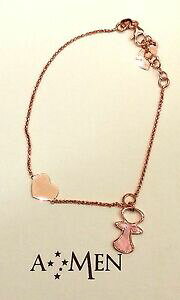 yzWG[EANZT[ A[uXbgVo[MhsNsNn[gGWFamen bracciale argento dorato rosa ciuccio rosa cuore angelo bciur1