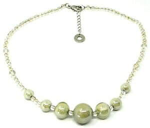 yzWG[EANZT[ AeBJ[ixlVAlbNXx[WO[collana antica murrina venezia, co973a02, sfere grigio beige, 45 cm